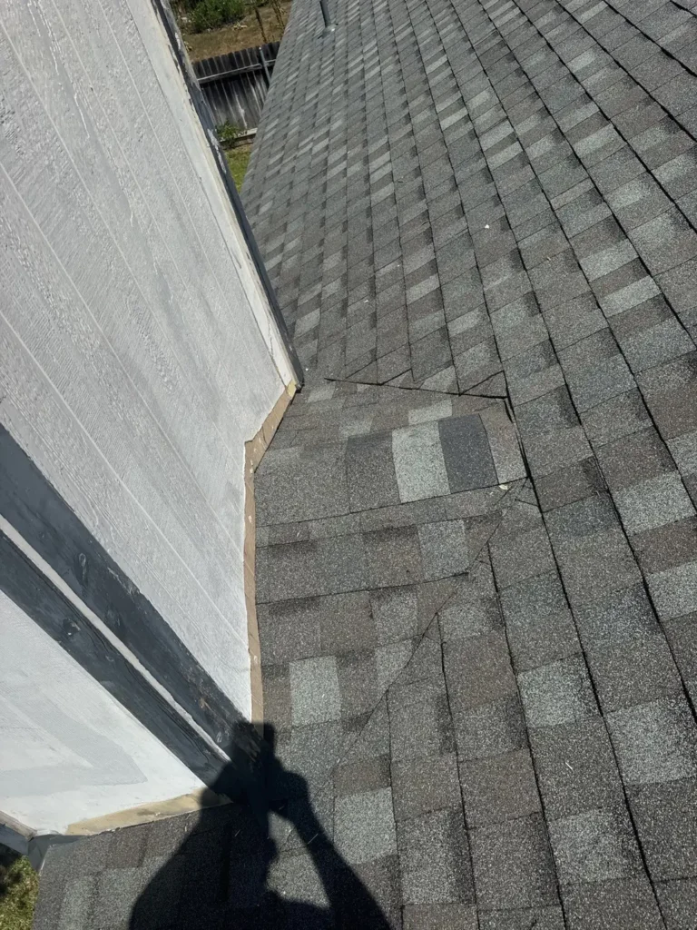 ew architectural shingles finished cleanly along a sidewall on a Cedar Park, TX roof replacement